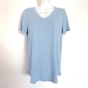 Sky Blue V-Neck Short Sleeve Tee